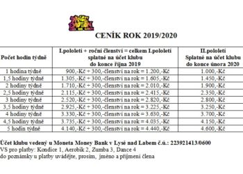 CENÍK 2019-2020